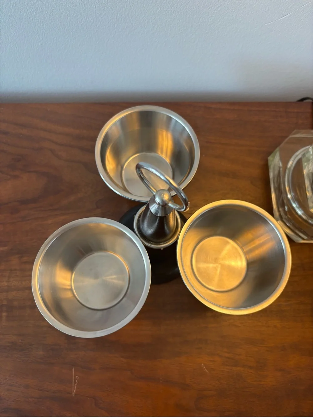 Authentic MCM Stako Sweden Condiment Lazy Susan Trio Wood Stainless Steel